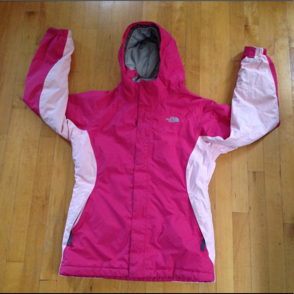 The Northface Pink Girls Hyvent  Coat Size XL